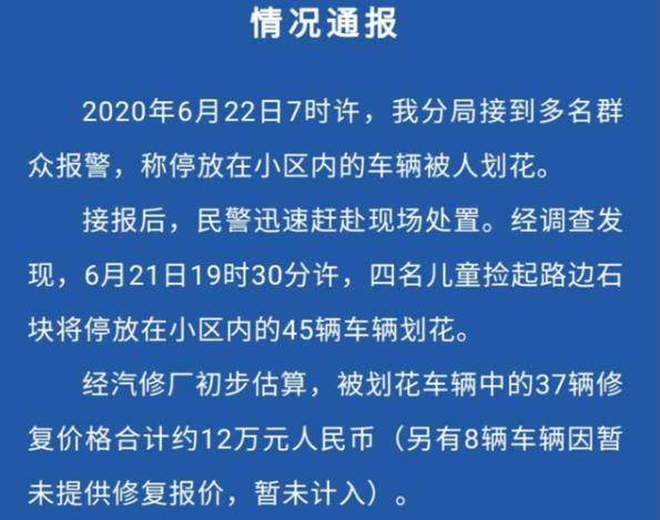 4小孩劃花小區(qū)40多臺(tái)車 家庭教育缺失的代價(jià)太高
