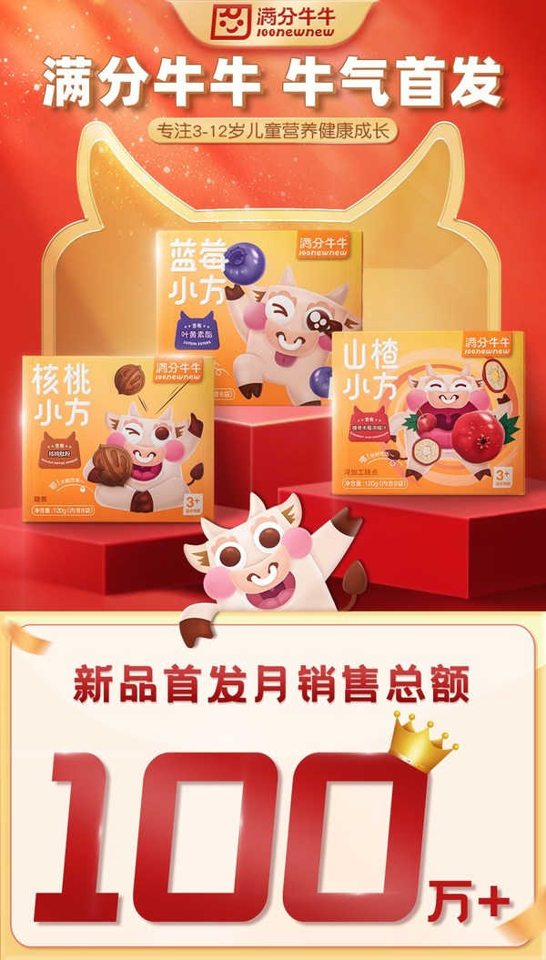 千億兒童零食賽道崛起，新銳品牌滿分牛牛強(qiáng)勢(shì)來襲