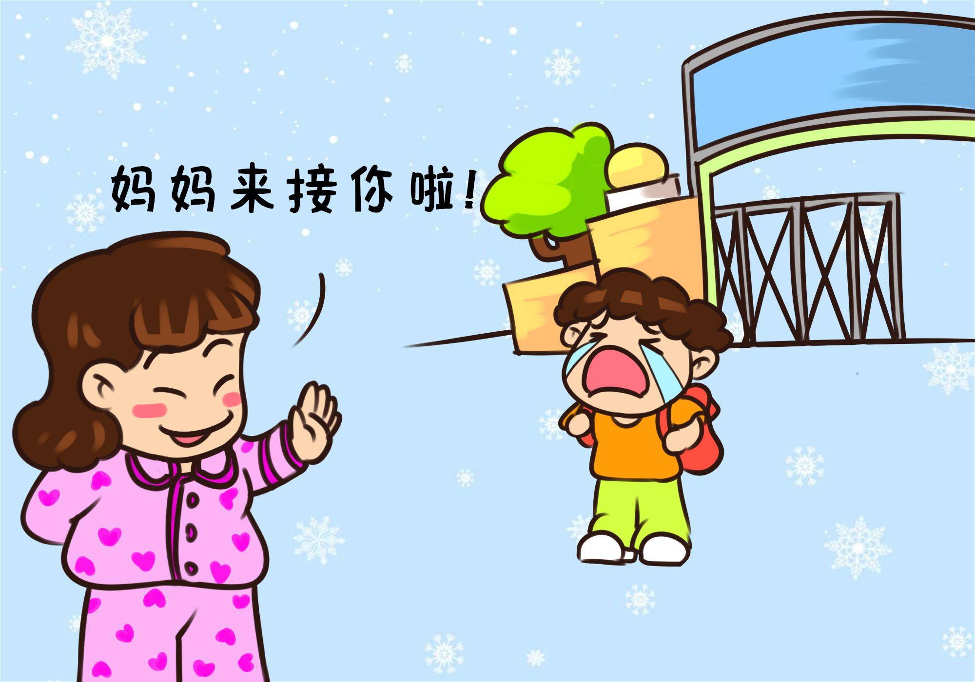 冬天一到，接娃家長又現(xiàn)“睡衣大軍”，網(wǎng)友吐槽：實力坑娃